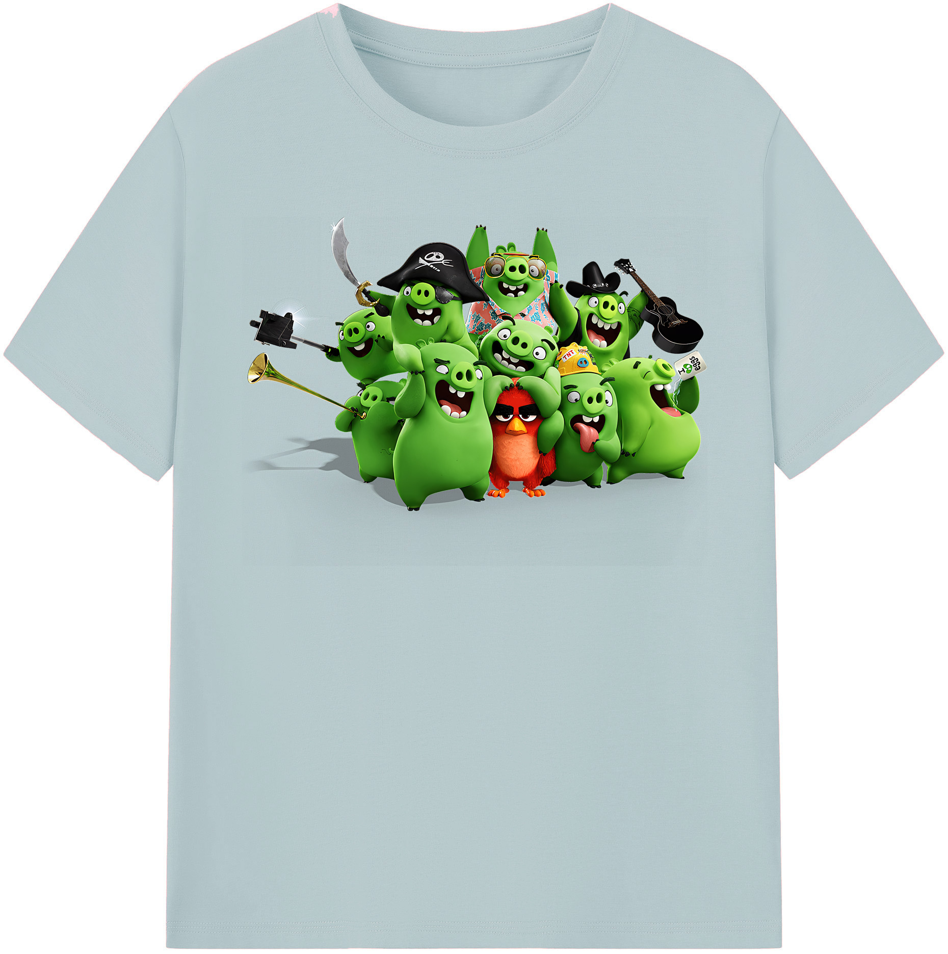 （画像用） Angry Birds アングリーバード 綿100％半袖Tシャツ（フロントプリント）